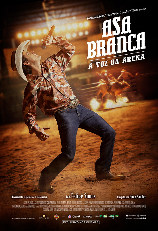 Cartaz de divulgação do filme Asa Branca - A Voz Da Arena.