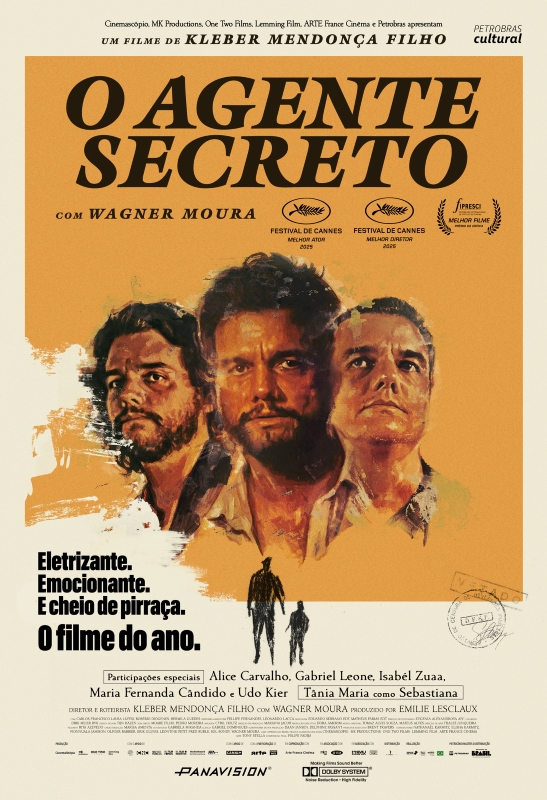 Cartaz de divulgação do filme O Agente Secreto.