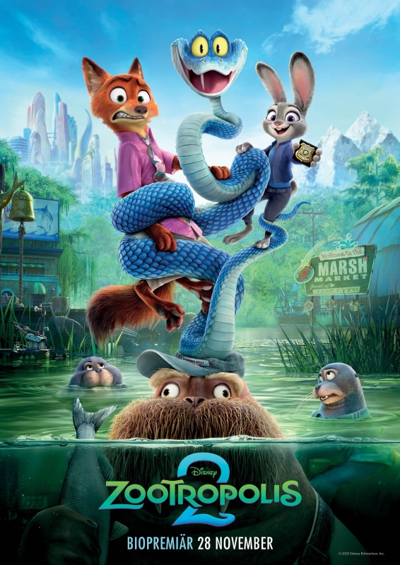 Cartaz de divulgação do filme Zootopia 2.